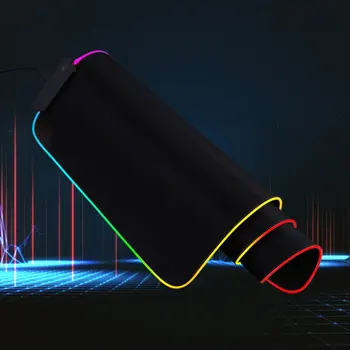 LED Šviesos Žaidimų Pelės Mygtukai RGB Didelis Šviesos Klaviatūros Padengti neslidžia Guma Bazės Kompiuteris, kiliminė danga, Stalas Kilimėlis PC Žaidimas Pelės Mygtukai