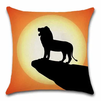 Liūtas spausdinti Gyvūnų spalvinga pagalvėlė apima, Mesti Dekoro Kėdės sėdynė sofa-Dekoratyvinis Namų vaikai draugas kambarį dovana Užvalkalas