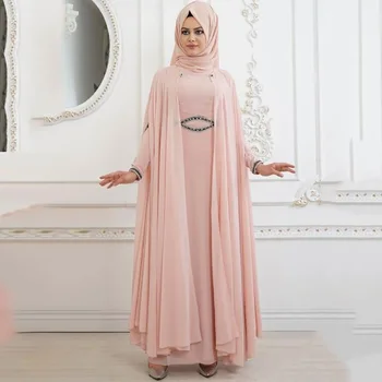 Mados Abaja Arabijos Arabų Emyratai Moterų Suknelė Musulmonų Gegužinė Šalies Apsiaustu Suknelė Nustatyti Islamo Ramadanas Moterų Suknelė Didelio Dydžio