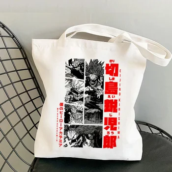 Mano Herojus akademinės bendruomenės Todoroki Dabi Bakugou Mha džiuto pirkinių krepšys krepšys, rankinė pakartotinai tote medvilnės maišelį nešti net sacolas