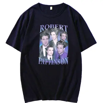 Marškinėliai Vyrams trumpomis Rankovėmis Klasikinis Robert Pattinson Derliaus Rob Edward Cullen T-shirt Summer Tee Šukuotinės Medvilnės Negabaritinių Tshirts Vyras
