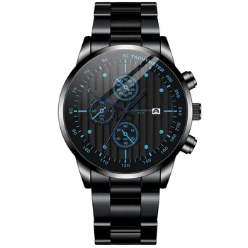 Men Waterproof Watch Simple Black Blue Gold Luxury Hollow Steel Mechanical Watch Wrist Clock Retro Automatic Luminous Clock Часы