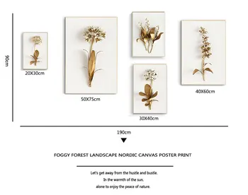 Minimalistinę Tapybos Drobės Aukso Alyvinė Hiacintas Orchidėja Tulpių Botanikos Spaudinių Gėlių Modernios Sienos Meno Apdailos Nuotraukas