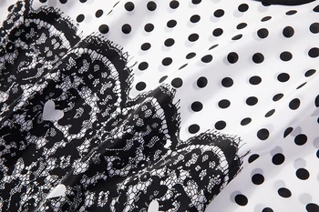 Moterų Gryno Šilko Top Marškinėliai Palaidinė Apvalios Kaklo trumpomis rankovėmis, susijusi apačioje nėriniai taškų prarasti tipo JN207