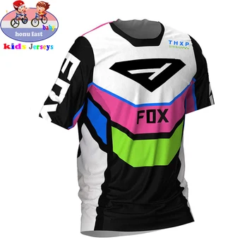 MTB FOX Kids fuera de carretera ATV Lenktynių camiseta sojos RF bicicleta Jersey para descensos Jersey Motokroso DH MX Ropa ninos