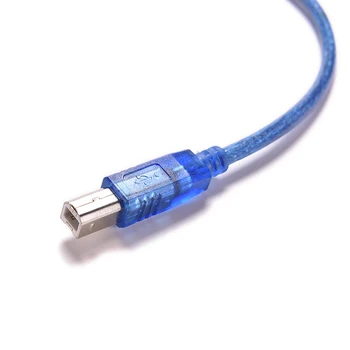 Mėlyna 30cm USB 2.0 Spausdintuvo Kabelis Type A Male B Tipo Vyrų Dvigubas Ekranavimas Aukštos Greitis Permatomas
