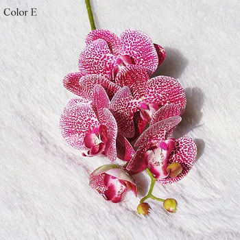 Nauja Juoda Pilka orchidėja filialas kambarį apdaila, dirbtinės gėlės nekilnojamojo liesti plastiko namų dekoro mama dovanos