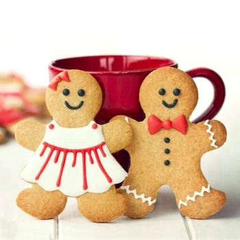 Naujas Kalėdų Cookie Cutter Įrankiai Aliuminio Lydinio Meduoliai su imbiero priedais Vyrų Formos Atostogų Sausainių Pelėsių Virtuvės tortas Dekoravimo Įrankiai