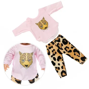 Naujas lėlės drabužiai leopard kostiumas dėvėti tilptų 43cm Zapf kūdikių žaislas naujas gimęs lėlės ir 18inch Amerikos mergina lėlės priedai