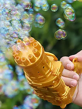 Naujas Muilo burbulus vaikams Gatling Burbulas Mašina gatling burbuliukai mini žaislas 10-Hole Automatinė Burbulas Ginklai Vaikams 2021