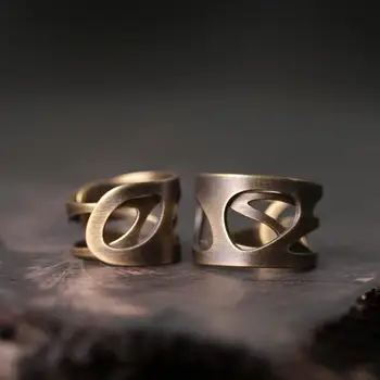 Originalus dizainerio pasisekė tuščiaviduriai procesas atidaryti žiedas liejinio modelio Kinijos retro šviesos prabanga žavesio moterų sidabro papuošalai