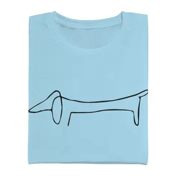 Picasso Dachsund marškinėliai vyriški Streetwear Marškinėliai trumpomis Rankovėmis Medvilnė, Dešra Wiener Barsukas Šuo Marškinėlius Miesto Tees Viršūnės