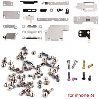 Pilnas Komplektas Smulkių Metalinių Vidaus Laikiklis dalys + Visiškai Varžtai iPhone 5 5C 5S 6 6P 6s 6sPlus 7 7Plus 8 Plus X XR XS MAX