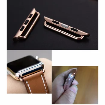 Pora Adapteris, Skirtas apple Watch band 5 4 3 2 iwatch juosta 42mm 38mm Dirželis nerūdijančio plieno diržas Watchband Priedai Jungtis