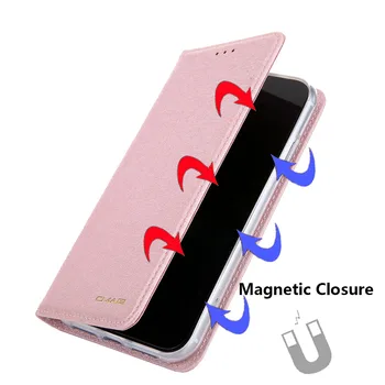 Prabangus Šilko Apversti SE 2020 Atveju iPhone, 12 Mini Pro 11 X XS Max XR 8 7 Plius Silikono Piniginė Kortelės Magnetinės Telefono Maišeliai Padengti Kapliai
