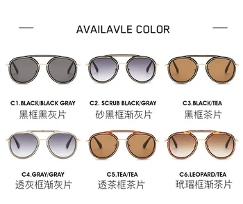 PUNK Macho septynių gradiento spalvos akiniai nuo saulės ponios mados vyrai retro markės dizaino uv400 akiniai nuo saulės Oculos De Sol