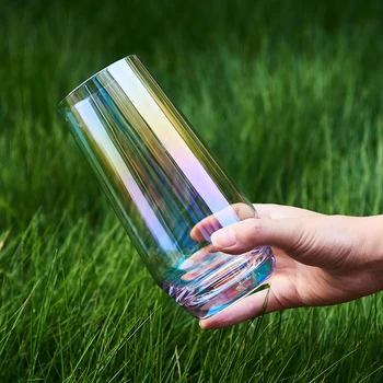 Rainbow Šiaurės Stiklo Taurės Skaidrus Paprastas Vanduo Taurės Šiuolaikinės Kūrybos Copas De Cristal 