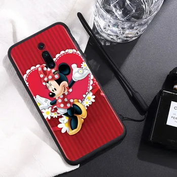Raudona Minnie Mouse Silikoninis Dangtelis Xiaomi Redmi 9T 9 9C 9A 9AT 9i 8 8A 7 6 Pro 7A 6A, 5, 5A 4X Plius Telefono dėklas