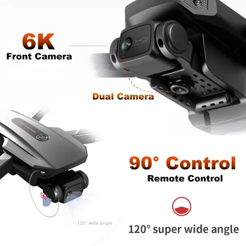 RC Kameros Drone 6K GPS Stabdžių Prarado Profesinės Brushless 5G WiFi FPV Realaus Laiko Vaizdo 1.2 KM Ilgio Atstumą Quadcoper Dron RG101