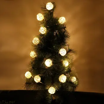 Rotango Šviesos eilutę Kalėdų Pasakos Dekoratyvinės šviesos Powered by Baterija, LED lempos partijų Vestuvių Sodas Girliandą Kalėdų medžio