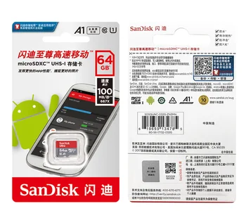 Sandisk A1 Atminties Kortelė 16GB 32gb 64GB 128GB 200GB 256 GB Micro sd kortelė Class10 UHS-1 