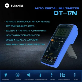 SAULĖS dt 17n Multimetras Asortimentą lcd ekranas Multimetras Auto Skaitmeninis Multimetras yra 35/6 automatinė skaitmeninė priemonė, Testeris