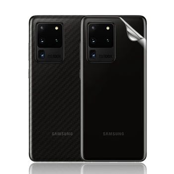 Screen Protector For Samsung Galaxy S20 FE S21 Ultra LTE S21+ Plius Lite 5G Minkštas Hidrogelio TPU / Anglies Pluošto Galinį Dangtelį Filmas