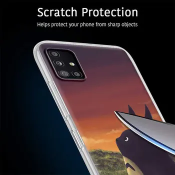 Soft Case For Samsung Galaxy A51 A71 A21S A31 A41 M31 A11 M51 M21 M11 Permatomas Telefono Dangtelį Shell Totoro Animacinių filmų Japonija Coque