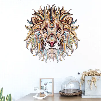 Spalvinga dėlionė liūtas Siena Lipdukas Gyvūnų Modelio, vaikų kambarys Namų puošybai Miegamojo kambarį tapetai Kūrybos 