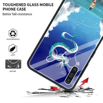 Spirited Away Stiklo Telefono dėklas Samsung Galaxy A50 A51 A71 5G A70 M31 A30 A31 A21s A91 M51 A10 A40 A41 M30s A11 Dangtis