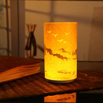 Stalo Lempa Kinijos Klasikinės LED Pergamentas, Naktiniai Nakties Šviesos Kalėdinė Dekoracija apmokestinamos su Nuotolinio Valdymo