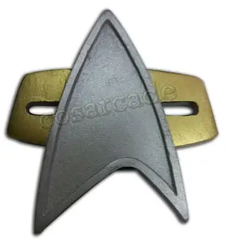 Star Cosplay Žygį Starfleet Kapitonas Ženklelis Combadge Reitingas Pip Pin Insignia Sagė Halloween Carnival Prop