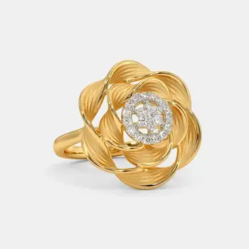 Subtilus, Romantiškas Rožės Gėlių Žiedai Moterims Geltonos Aukso Spalvos AAA Cirkonis Vestuvių Žiedai Mados Žada Vestuvinis Žiedas