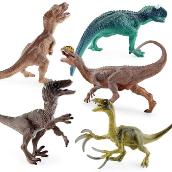 Therizinosaurus Dilophosaurus Velociraptor Tyrannosaurus Rex Dinozaurai Modelius, Plastikiniai Gyvūnų Figūrėlių Kolekcija Žaislas