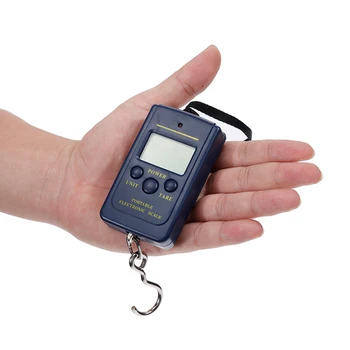 Towayer Nešiojamųjų Elektroninių Masto 40kg 10g Kabinti Žvejybos Bagažo Skaitmeninis LCD Kišenėje Svoris Kablys Masto Su Apšvietimu