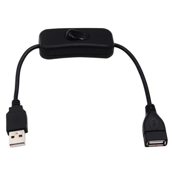 USB Kabelis Vyrų ir Moterų įjungimas IŠJUNGIMAS Kabelinės 28cm Perjungti LED Lempos Maitinimo Linijos, USB prailginimo Pleistras Smegenų Kietojo Disko Tinklo Naujos