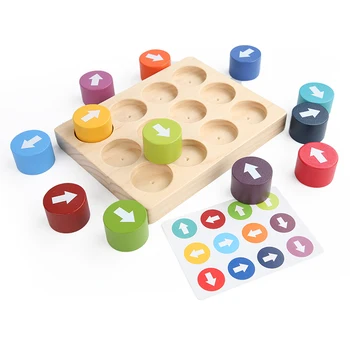 Vaikai Medinės Rodyklės Atitikimo Blokų Žaidimas Spalva Kryptimi Pažinimo Lopšelis-Ankstyvojo Lavinimo Žaislą Dovanų Naujus Vaikams