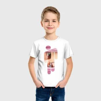 Vaikiški marškinėliai medvilnės Billie Eilish stilius