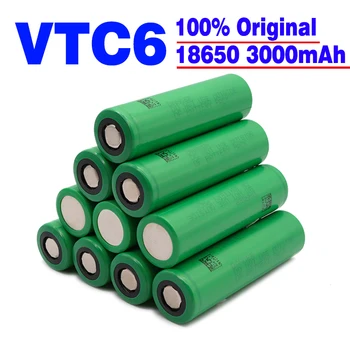 VTC6 18650 3000mAh Baterija 3.7 V 30A Didelio biudžeto Įvykdymo patvirtinimo 18650 Akumuliatoriai už US18650VTC6 Žibintuvėlis Baterija, Įrankiai