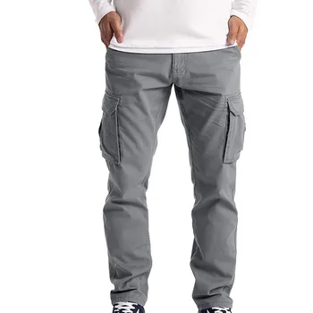 Vyriškos Kelnės Solid Color Multi Pocket Krovinių Kelnės 2021 M. Vasaros Atsitiktinis Vyras Hip-Hop Jogger Kelnės Mados Streetwear Dugnas