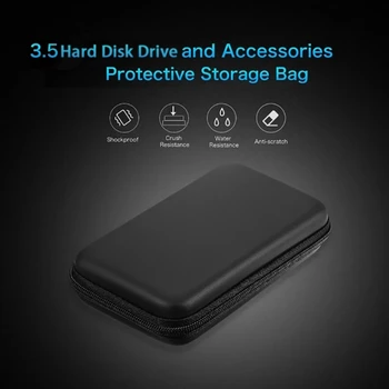X7AA Galia Banko Ausines Data Kabelis Atveju Maišelis EVA Nešiojamų Chager USB Saugojimo Dėžutė su Užtrauktuku, Vežančių Baterija Išorinis