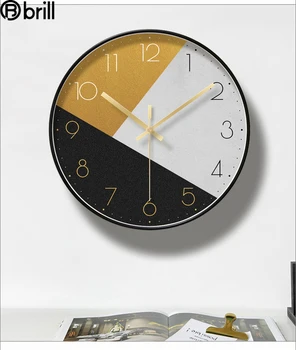 Šiaurės Žiūrėti Sieninis Laikrodis Šiuolaikinės Šiaurės Šalių Silent Kūrybos Metalo Laikrodžiai, Sieniniai Laikrodžiai, Namų Dekoro Kambarį Apdaila Horloge Dovana