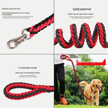 Šunų antkaklis didelis šuo, virvė, stereotipinis virvę P Grandinės pet ranka laikydami virvę pavadėlio traukos diržo Gamyklos didmeninės
