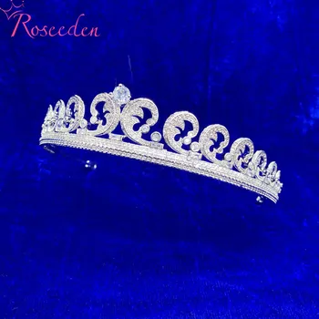 • Dalyvavimas Rožančiai Ir Karūnos Prabanga CZ Princesė Vestuvių Inscenizacija Plaukų Aksesuarai ir Vestuvių Papuošalai RE3637