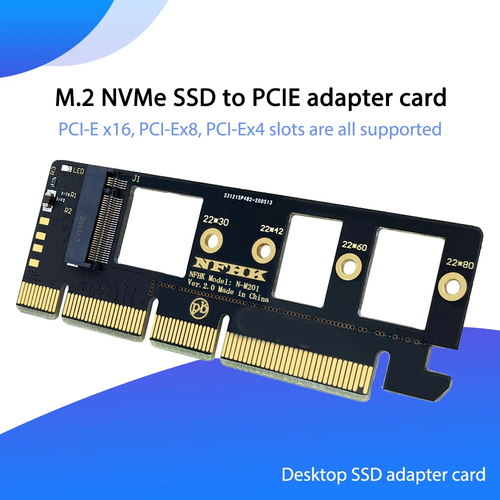 M. 2 NVME SSD Į PCIE 3.0 X 4 X 8 X 16 Adapterio plokštę Standžiojo Disko Išplėtimo Konverteris Kortelę 2230/2242/2260/2280 SSD 3
