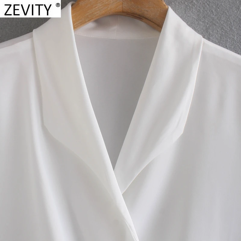 Zevity Naujas Moterų Derliaus Kryžiaus V kaklo Minkštųjų Satino Bodysuits Office Ponios Office Dėvėti Kratinys Siamo Prašmatnus Slim Rompers DS8211 0
