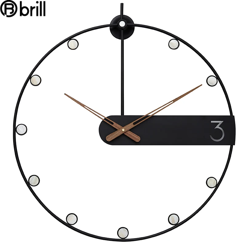 Šviesos Prabanga Paprastas Sieninis Laikrodis, Šiuolaikinio Dizaino Ir Mados Šiaurės Kūrybos Kambarį Namo Apdaila Metalo Silent Kvarcinis Laikrodis 50 1