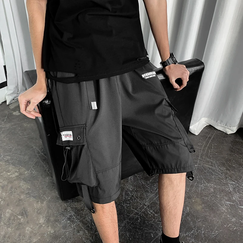 Krovinių Šortai Vyrams Multi-kišenės Harajuku High Street Baggy Retro Kelio ilgis Kelnės Vasaros Atsitiktinis Dizaino Varčios Madinga Outwear 3