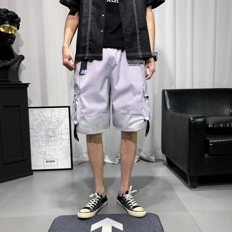 Krovinių Šortai Vyrams Multi-kišenės Harajuku High Street Baggy Retro Kelio ilgis Kelnės Vasaros Atsitiktinis Dizaino Varčios Madinga Outwear 5