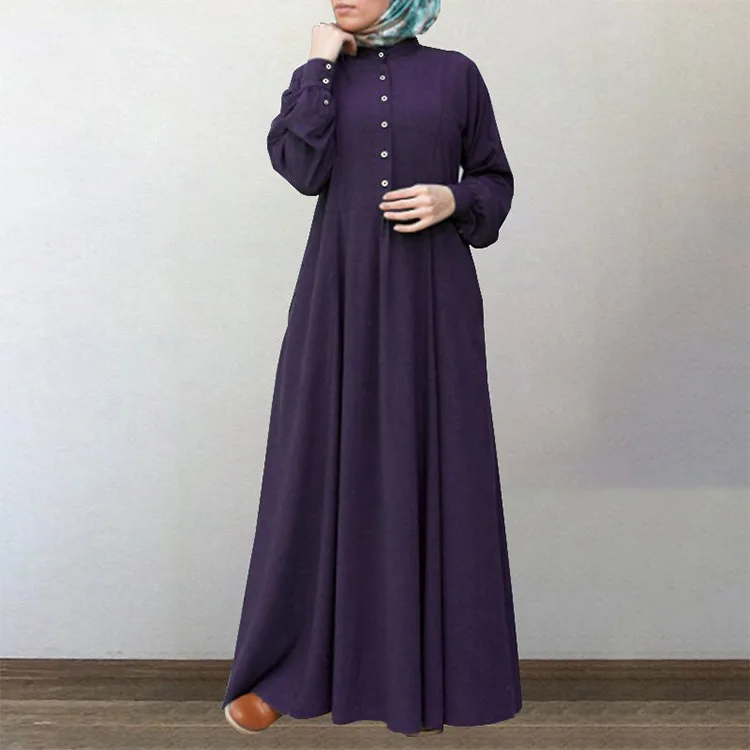Islamo Europos Suknelė Vientisa Spalva Suvynioti Skraiste Dubajus Turkų Musulmonų Suknelė Ponios Suknelė Plius Dydis Turkijos Suknelės Mujer 0